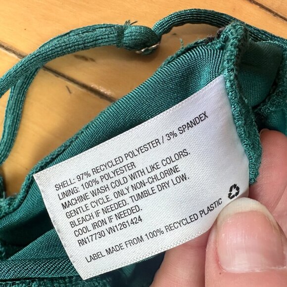 WILD FABLE Shimmer Green Bra Corset Cropped Tank Top Size Small - Picture 7 of 7